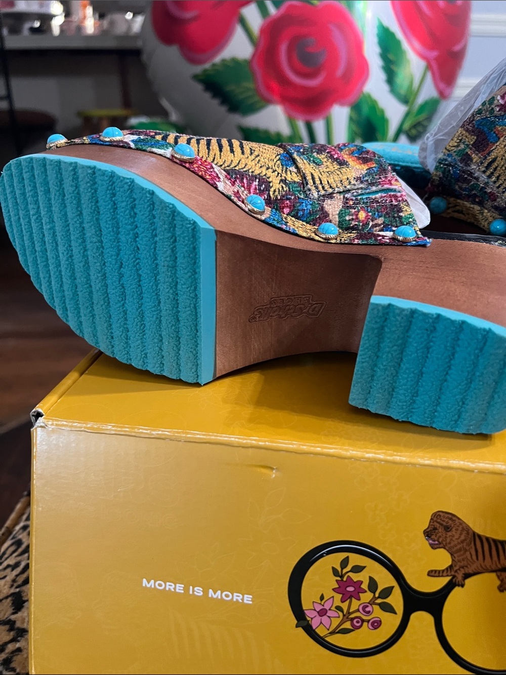 Dr. Scholl's Multicolor JOY Tapestry Platform Clogs - Picture 6 of 16